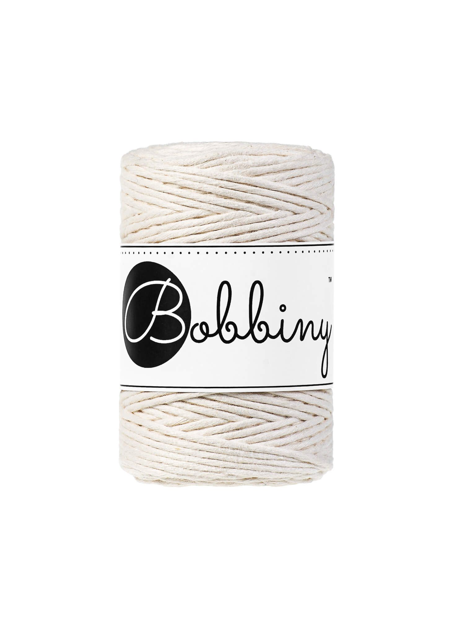 Bobbiny Single Twist Macrame Cord Baby 1.5 mm - enkeltvinnat makramégarn