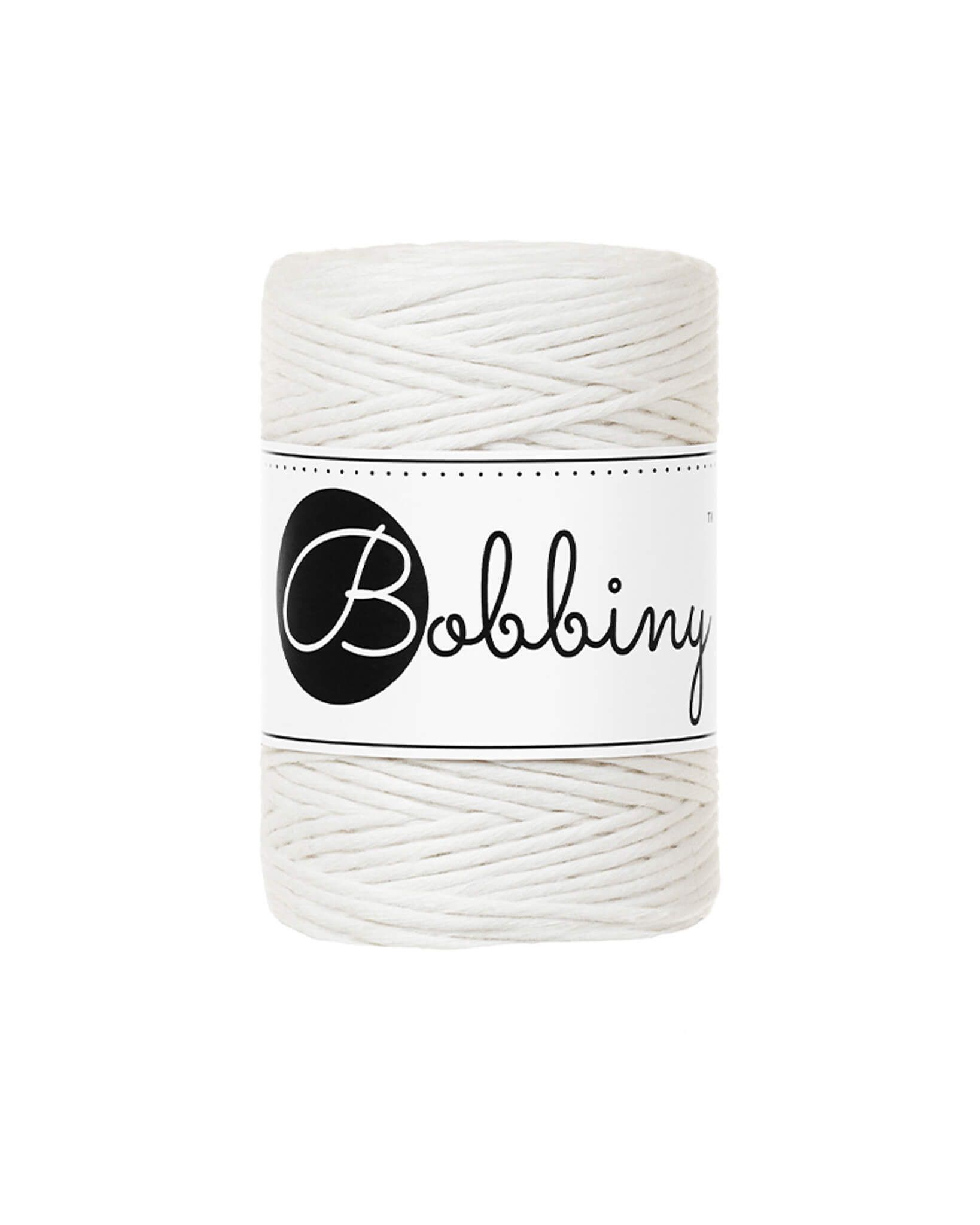 Bobbiny Single Twist Macrame Cord Baby 1.5 mm - enkeltvinnat makramégarn