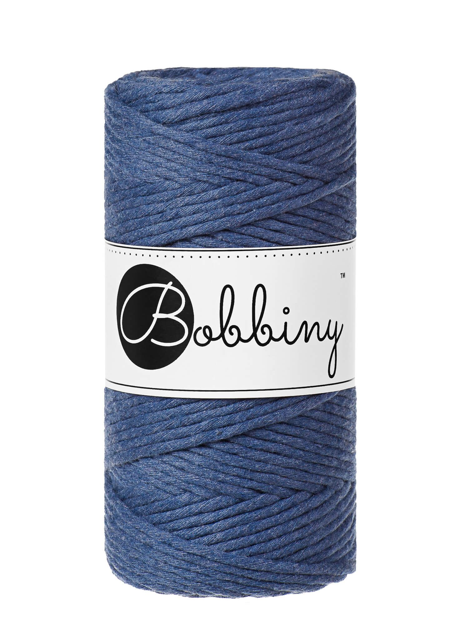 Bobbiny Single Twist Macrame Cord Regular 3 mm - enkeltvinnat makramégarn