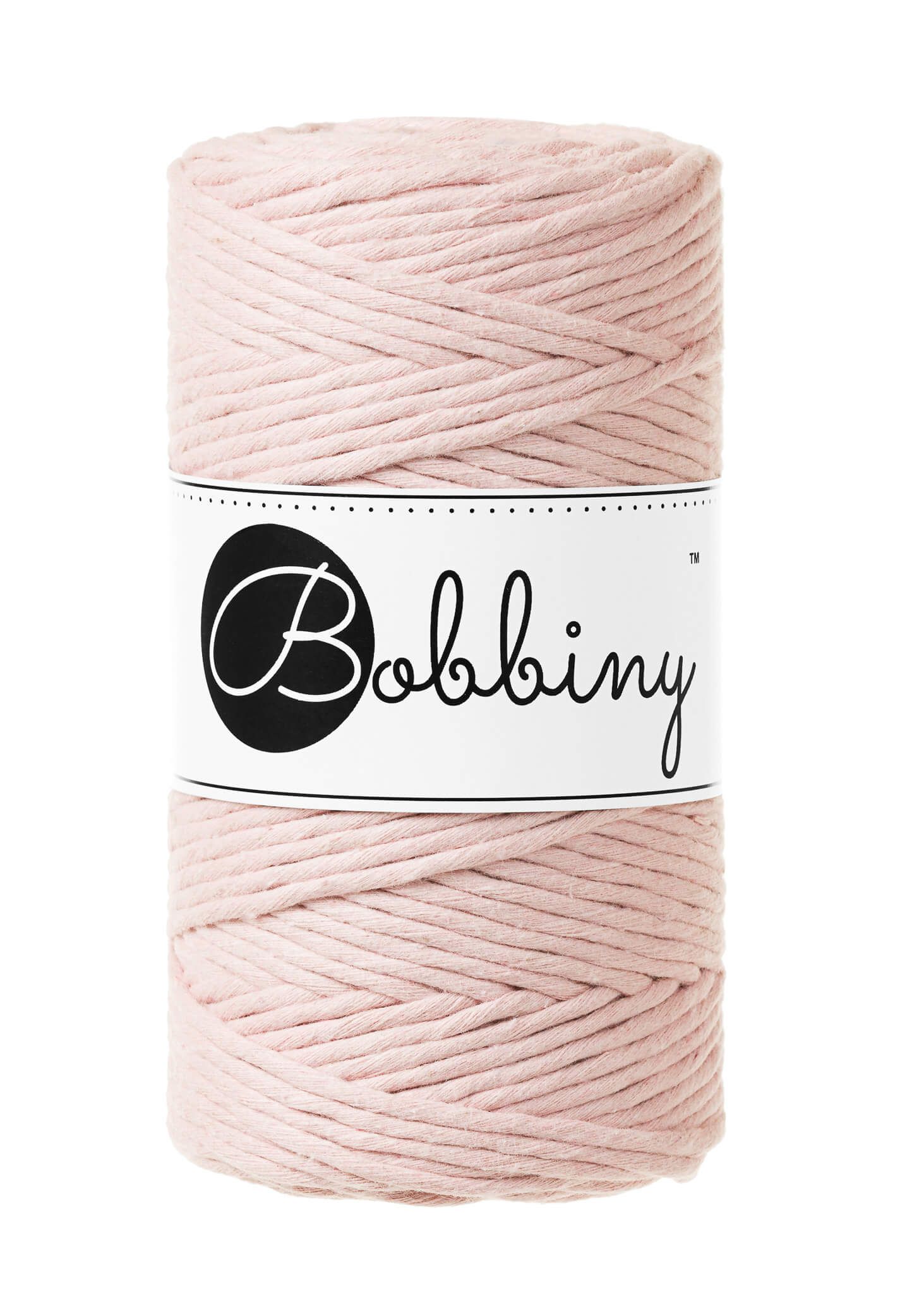 Bobbiny Single Twist Macrame Cord Regular 3 mm - enkeltvinnat makramégarn