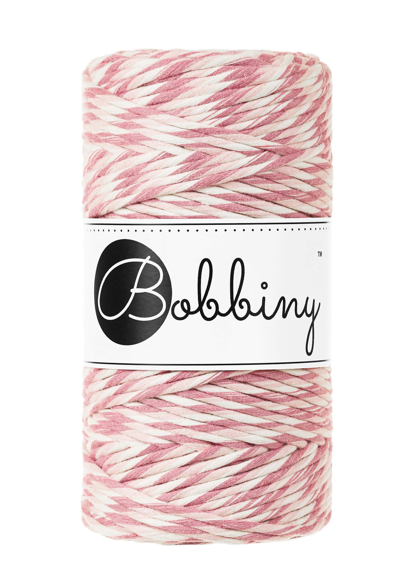 Bobbiny Single Twist Macrame Cord Regular 3 mm - enkeltvinnat makramégarn