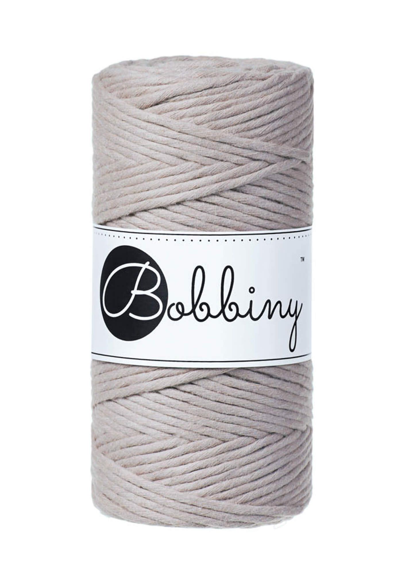 Bobbiny Single Twist Macrame Cord Regular 3 mm - enkeltvinnat makramégarn