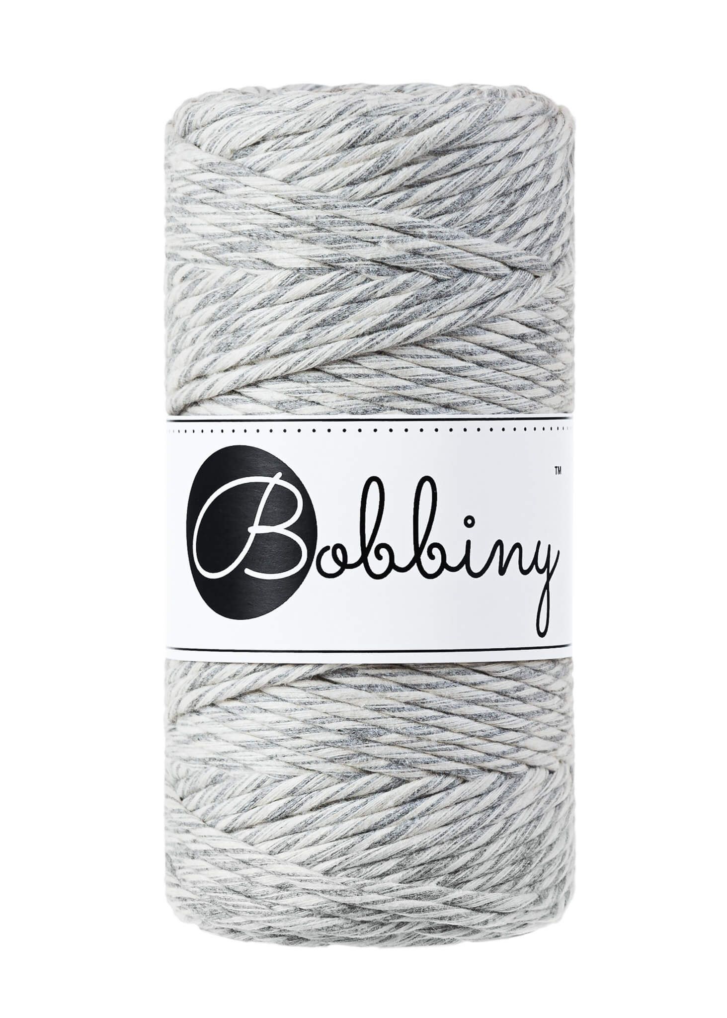 Bobbiny Single Twist Macrame Cord Regular 3 mm - enkeltvinnat makramégarn
