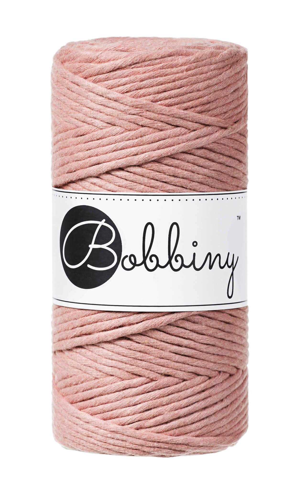 Bobbiny Single Twist Macrame Cord Regular 3 mm - enkeltvinnat makramégarn
