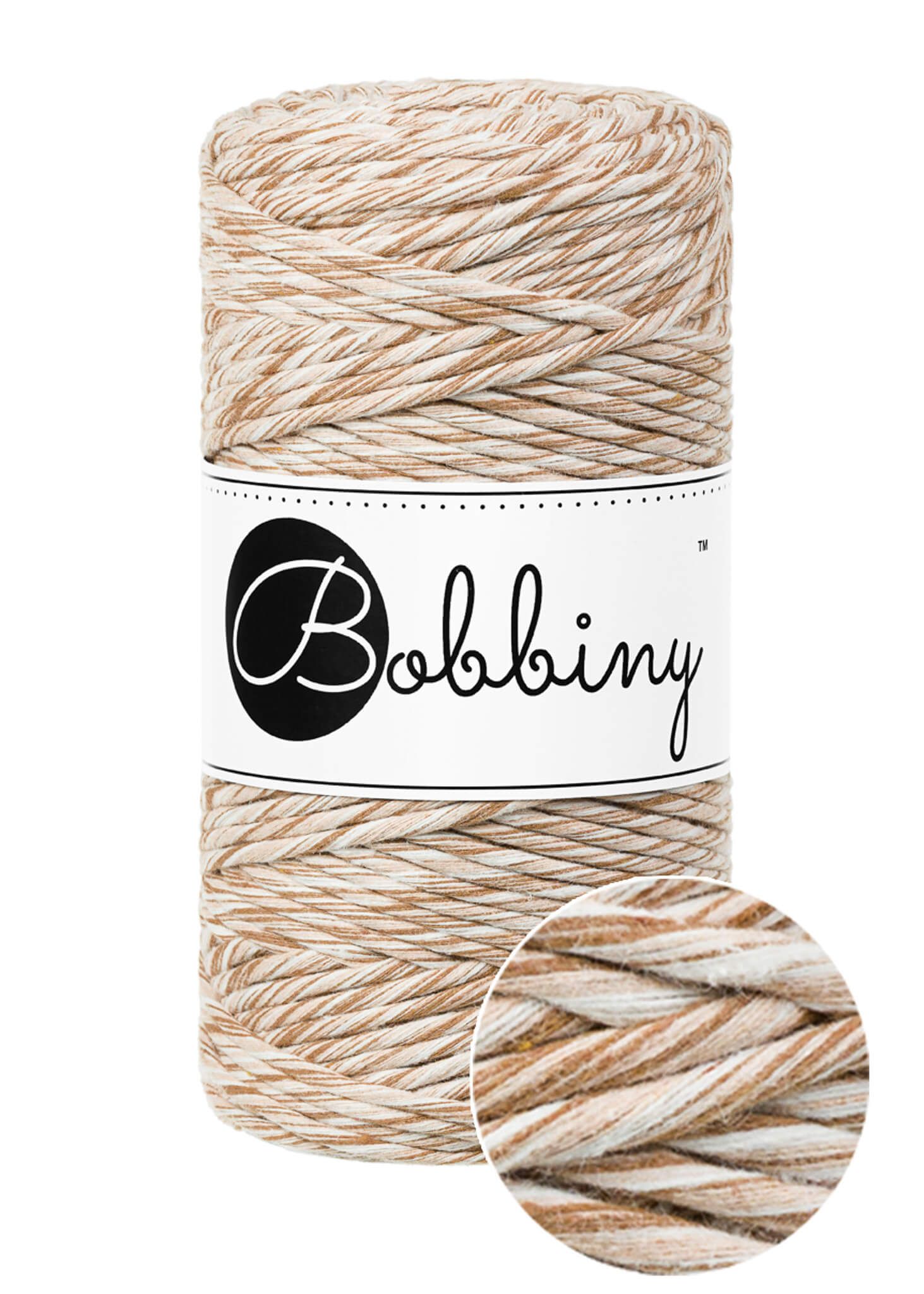 Bobbiny Single Twist Macrame Cord Regular 3 mm - enkeltvinnat makramégarn