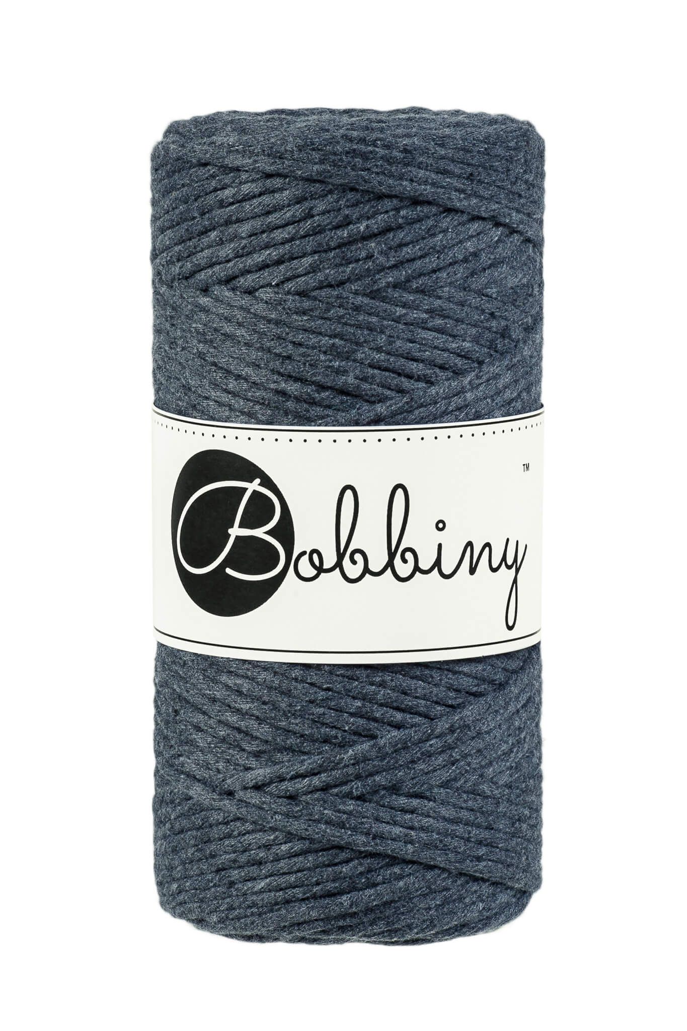 Bobbiny Single Twist Macrame Cord Regular 3 mm - enkeltvinnat makramégarn