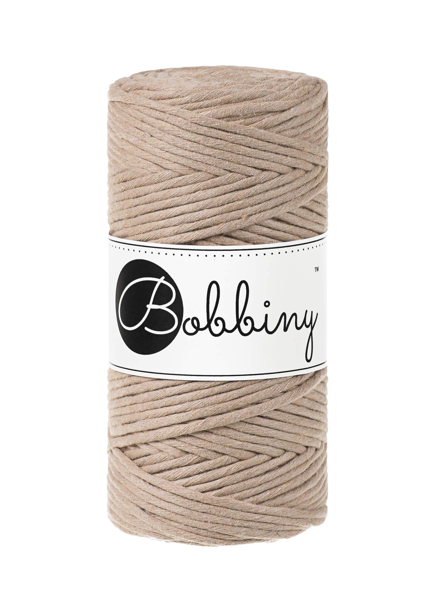Bobbiny Single Twist Macrame Cord Regular 3 mm - enkeltvinnat makramégarn