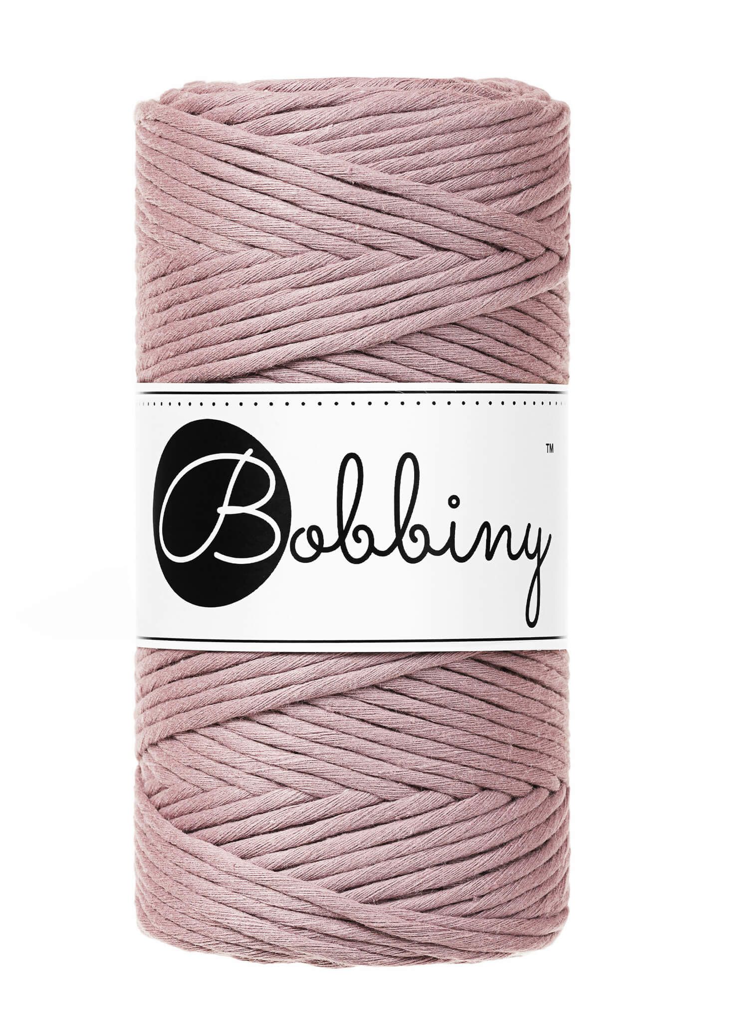 Bobbiny Single Twist Macrame Cord Regular 3 mm - enkeltvinnat makramégarn