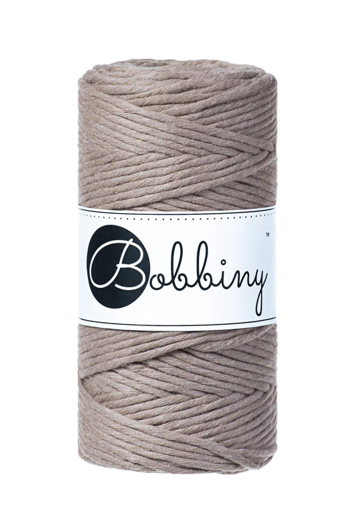 Bobbiny Single Twist Macrame Cord Regular 3 mm - enkeltvinnat makramégarn