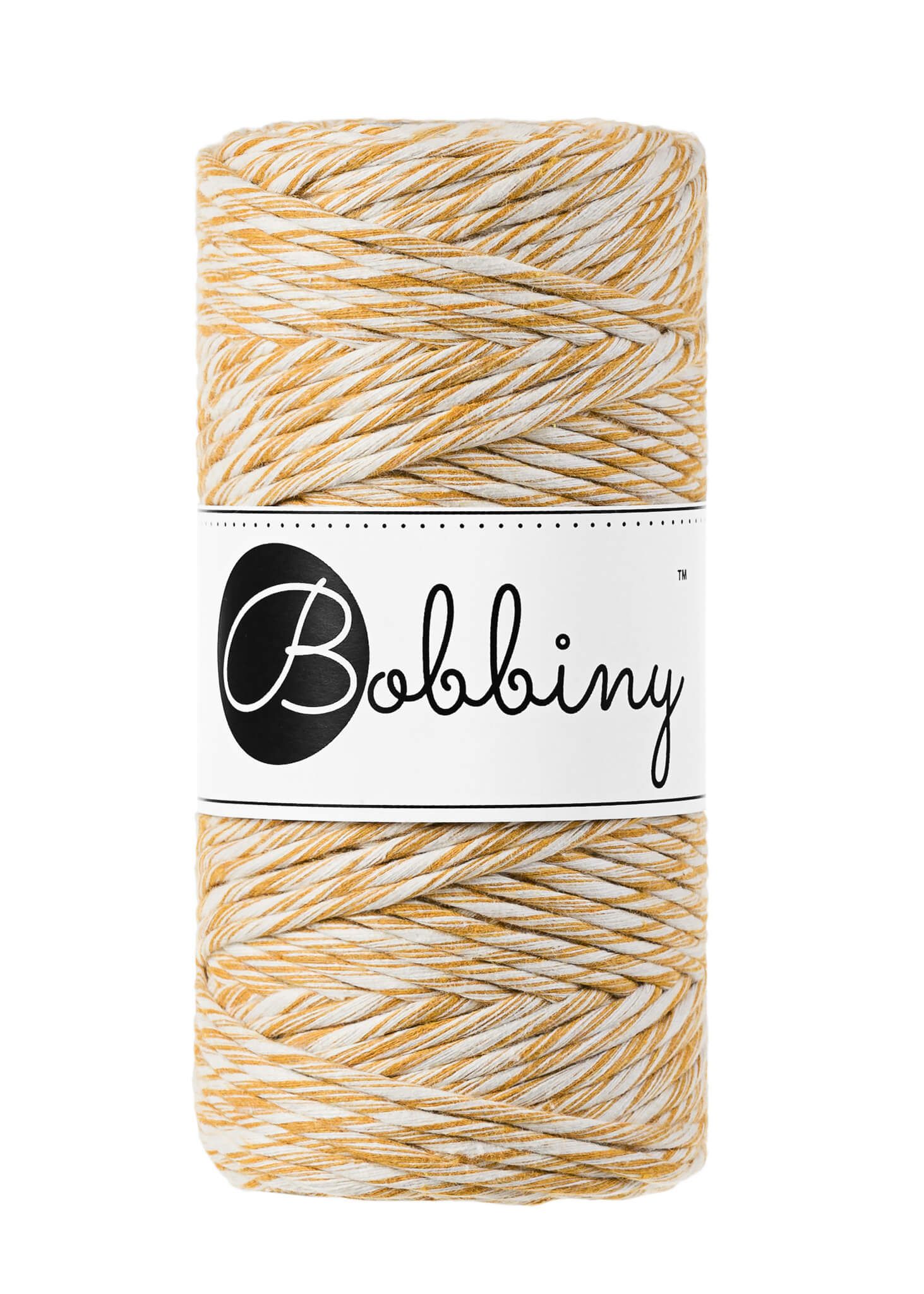 Bobbiny Single Twist Macrame Cord Regular 3 mm - enkeltvinnat makramégarn