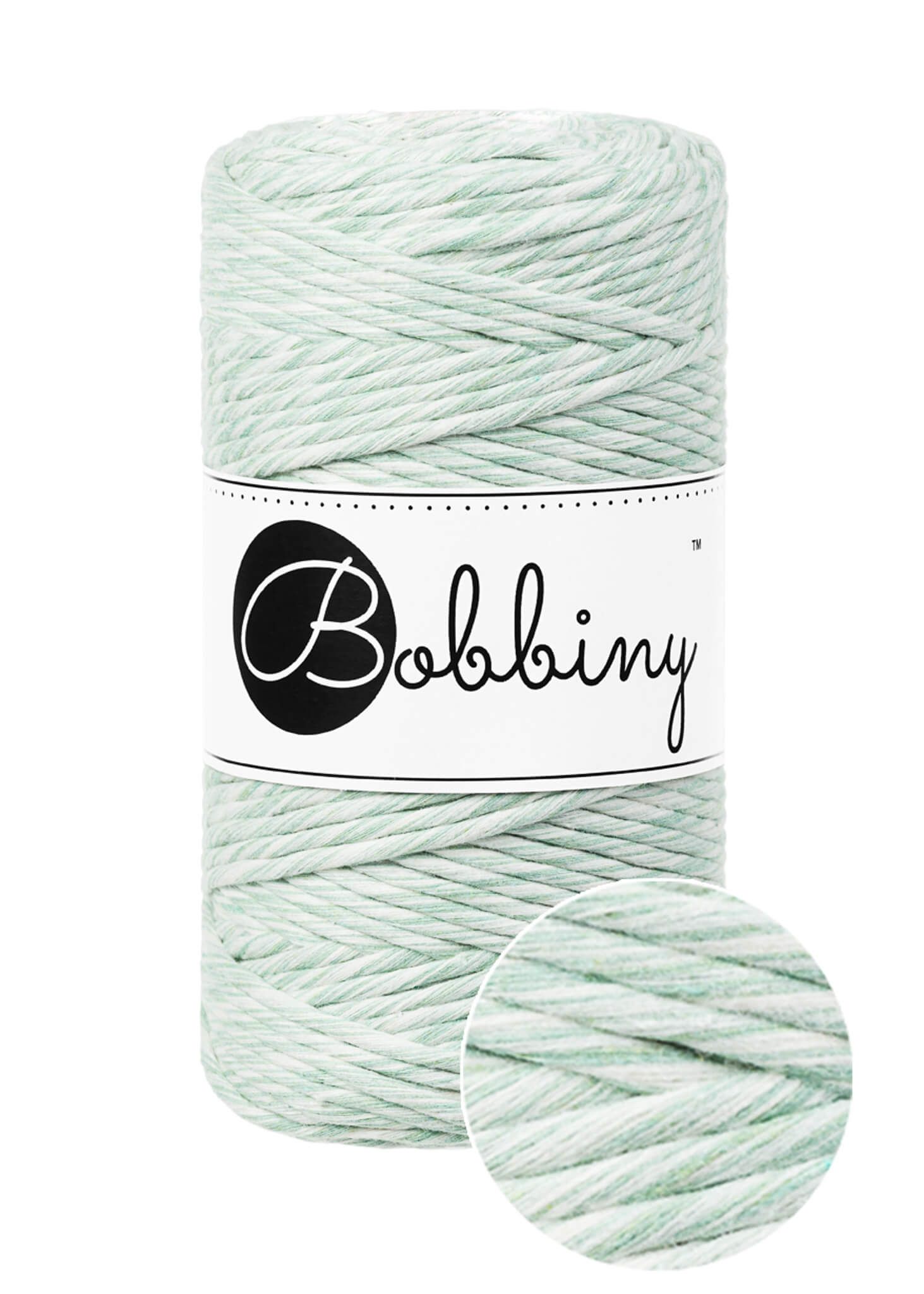 Bobbiny Single Twist Macrame Cord Regular 3 mm - enkeltvinnat makramégarn