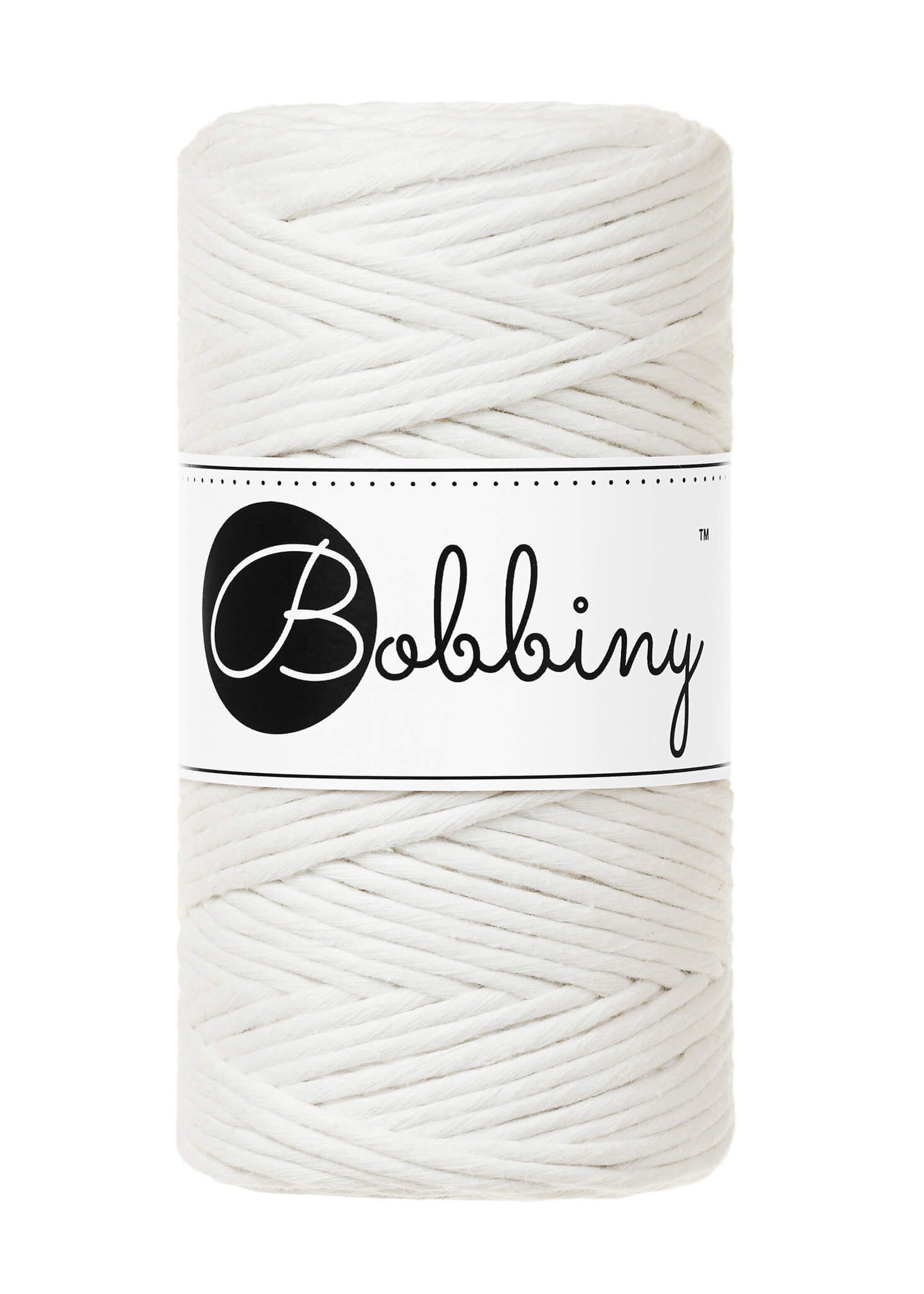 Bobbiny Single Twist Macrame Cord Regular 3 mm - enkeltvinnat makramégarn