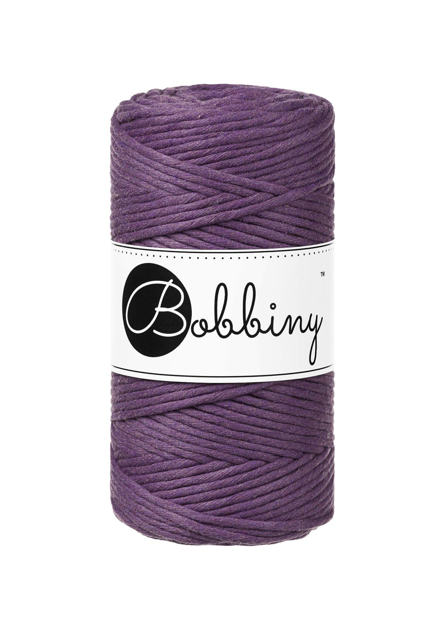 Bobbiny Single Twist Macrame Cord Regular 3 mm - enkeltvinnat makramégarn
