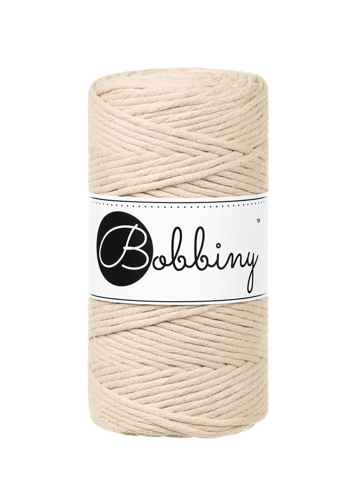 Bobbiny Single Twist Macrame Cord Regular 3 mm - enkeltvinnat makramégarn