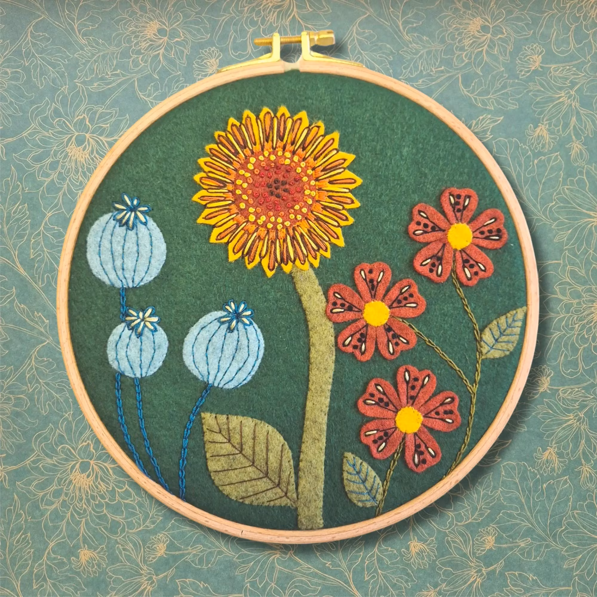 Corinne Lapierre - Botanical Felt Appliqué - kit för filtsömnad