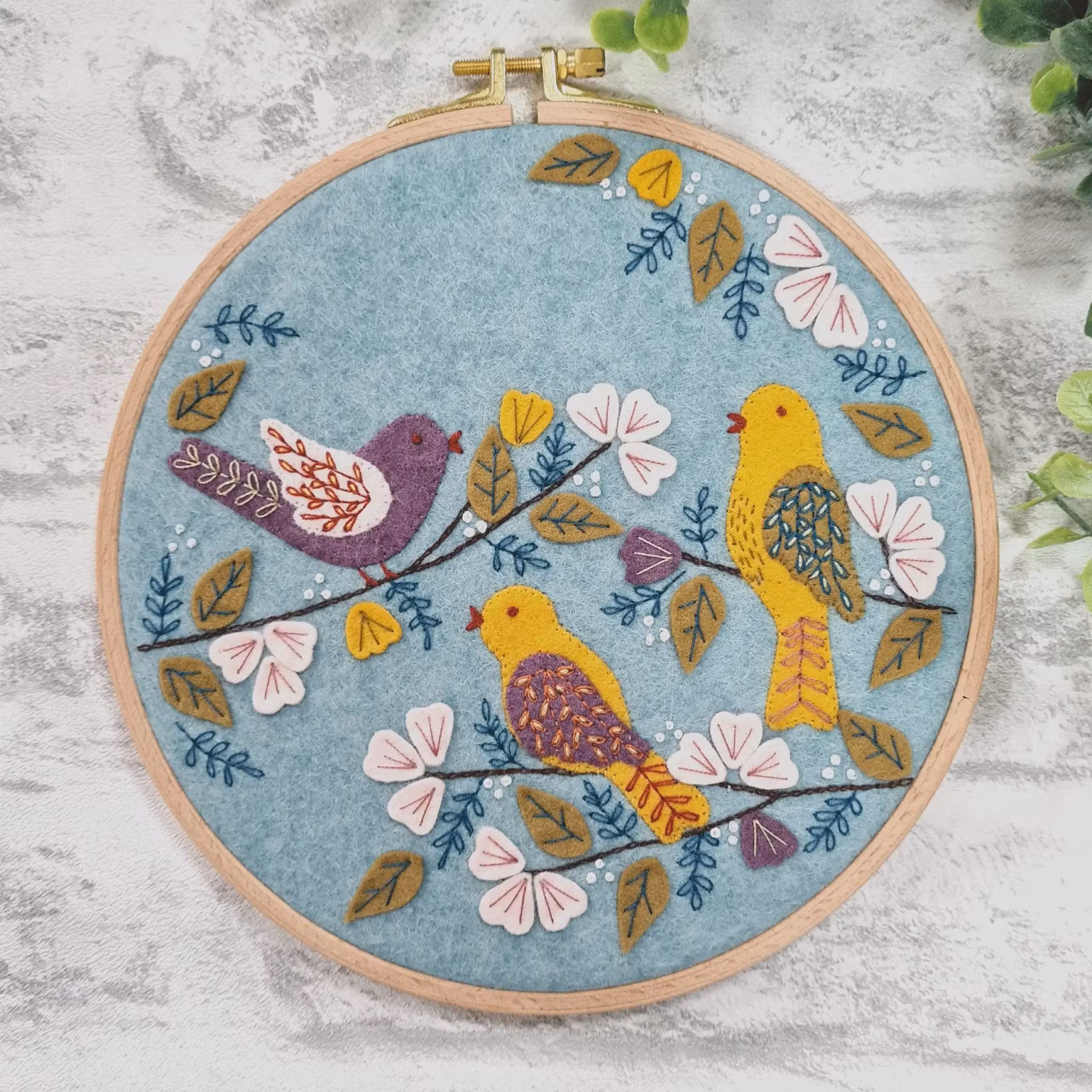 Corinne Lapierre - Dawn Chorus Felt Appliqué - kit för filtsömnad