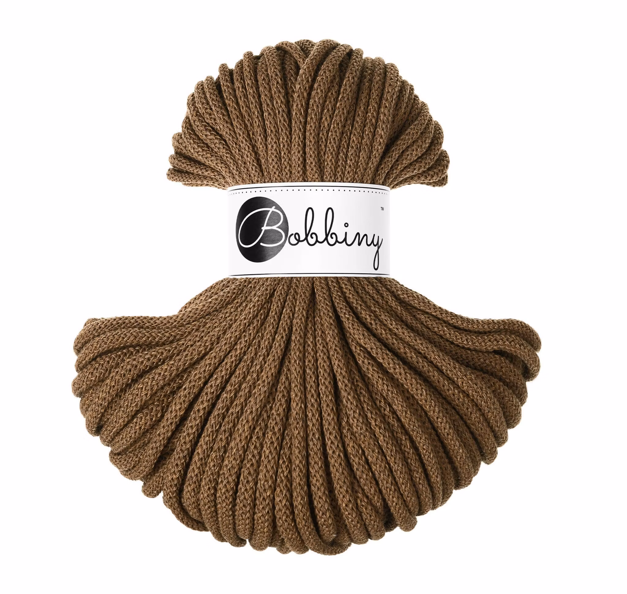 Bobbiny Braided Cord Premium 5 mm - flätat bomullsgarn