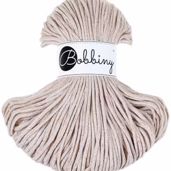 Bobbiny Golden Nude - beige garn med guldig tråd (flera modeller)