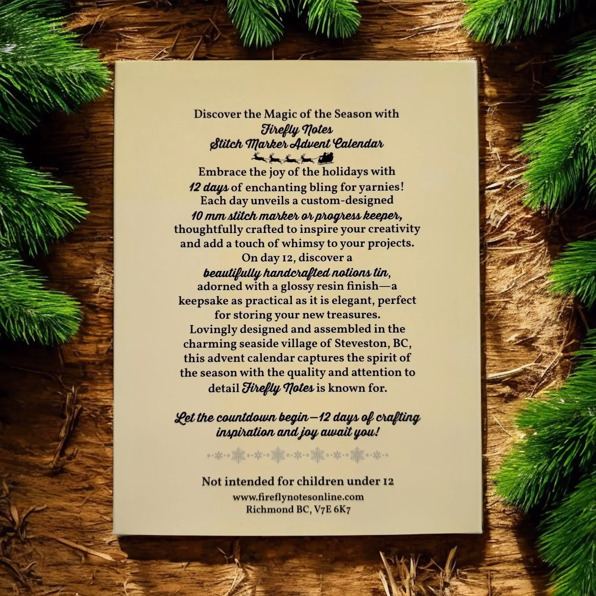 Firefly Notes Advent Calendar - Adventskalender med markörer (12 luckor)