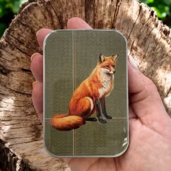 Firefly Notes Woodland Fox notions tin - Metallask med räv för tillbehör