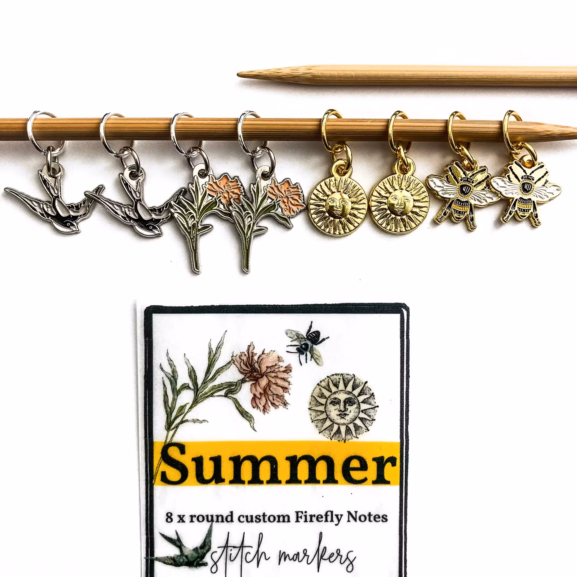 Firefly Notes Summer markers - Stickmarkörer med somriga motiv 8 st
