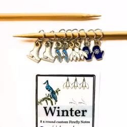 Firefly Notes Winter markers - Stickmarkörer med vintriga motiv 8 st