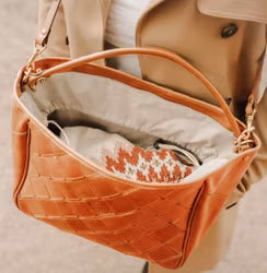 The Knitting Barber Vivienne L - projektväska i vegetabiliskt garvat läder