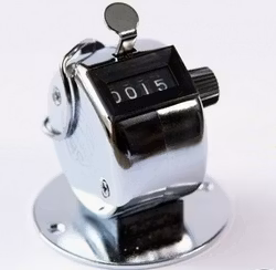 The Knitting Barber Row Counter - gammaldags varvräknare i metall