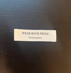 The Knitting Barber Cotton Tag - tygetikett