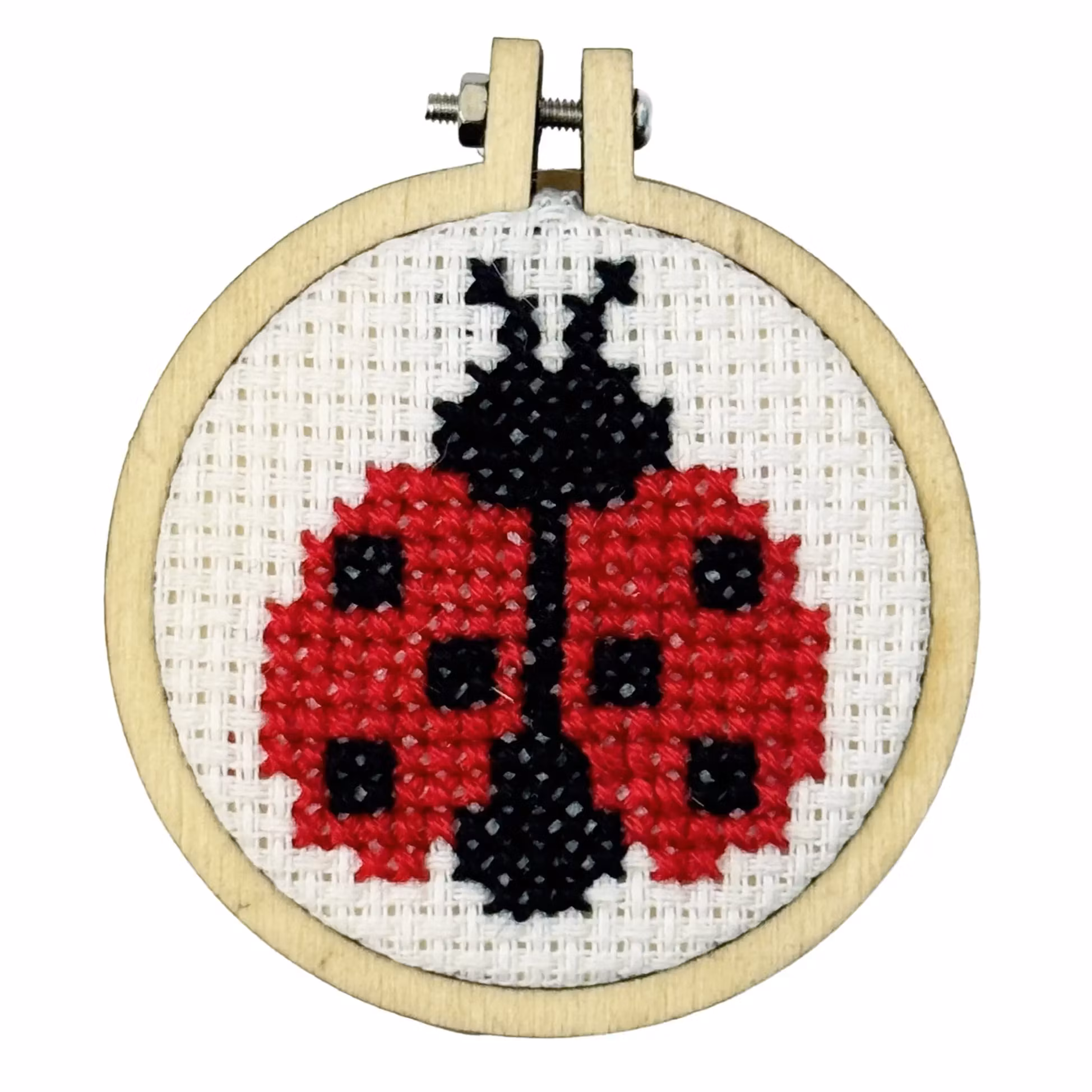 My Crafty Kit Company Mini Matchbox Cross Stitch Kit "You´re spot-tacular" - broderikit med en nyckelpiga