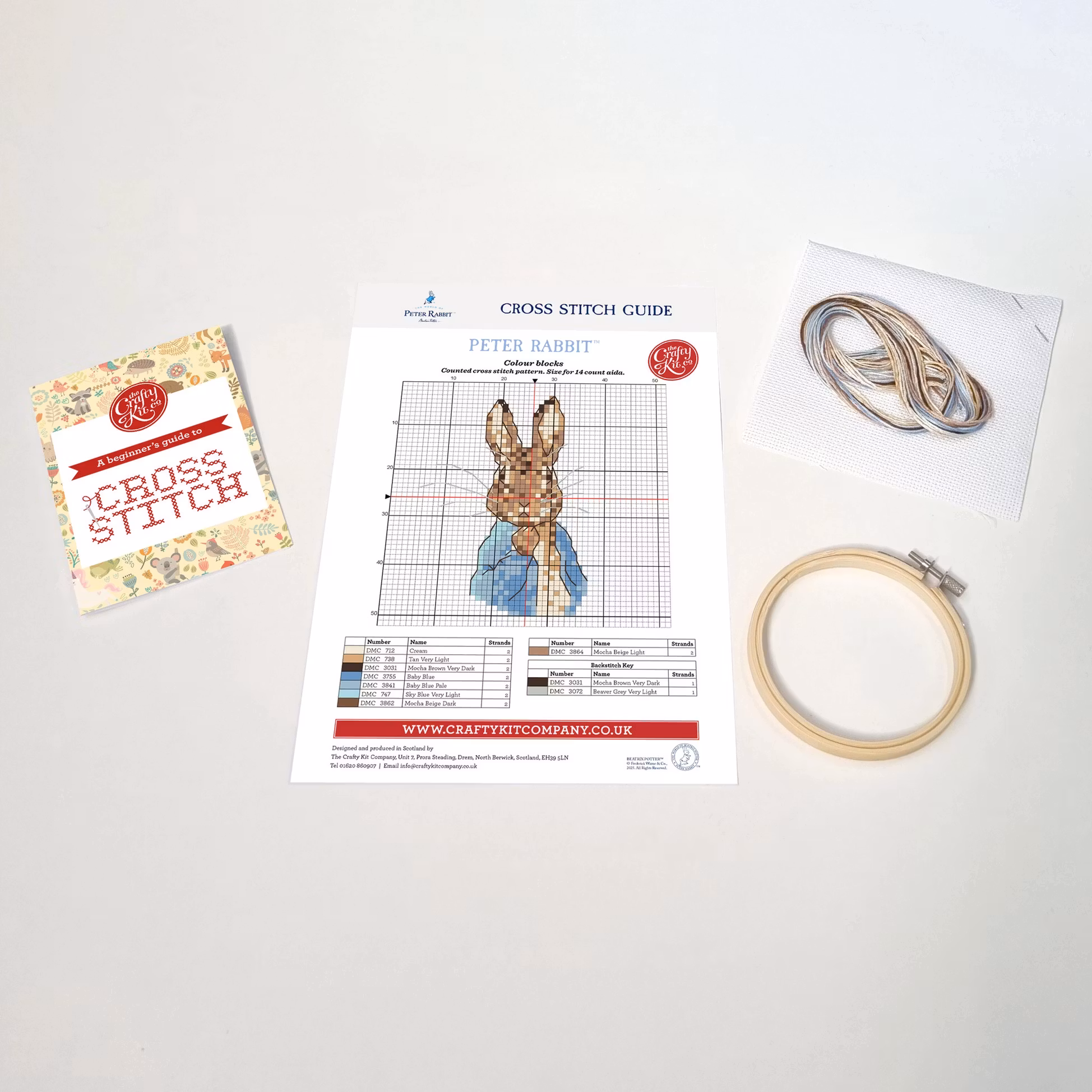 My Crafty Kit Company Beatrix Potter Embroidery Kit "Peter Rabbit" - broderikit med Pelle Kanin