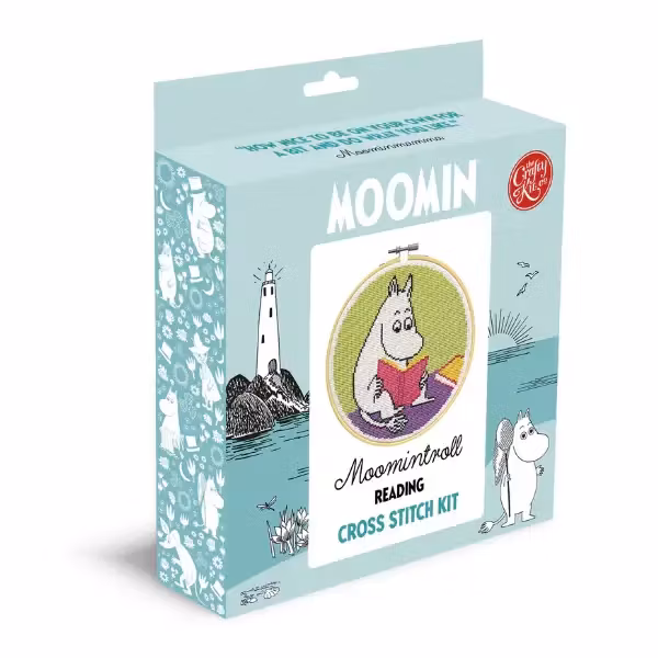 My Crafty Kit Company Moomin Embroidery Kit "Moomintroll Reading" - broderikit med mumintrollet