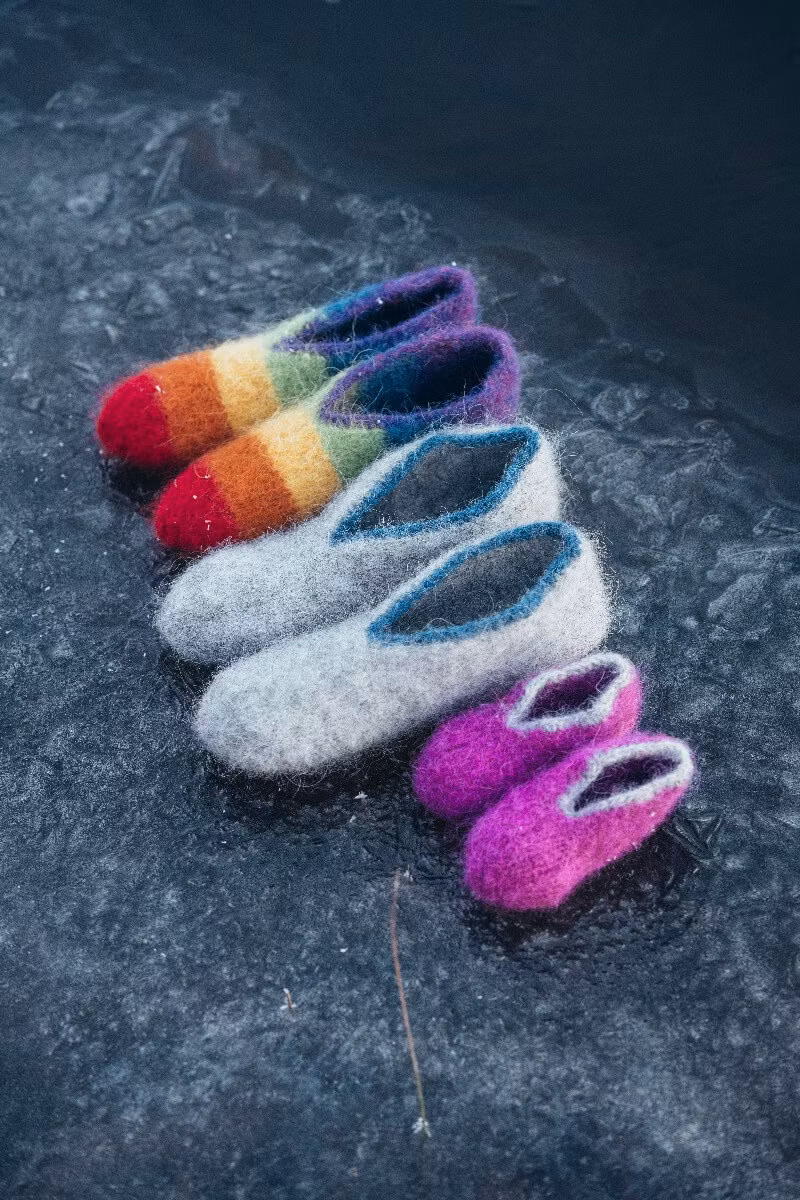 Järbo stickmönster - Tovade tofflor