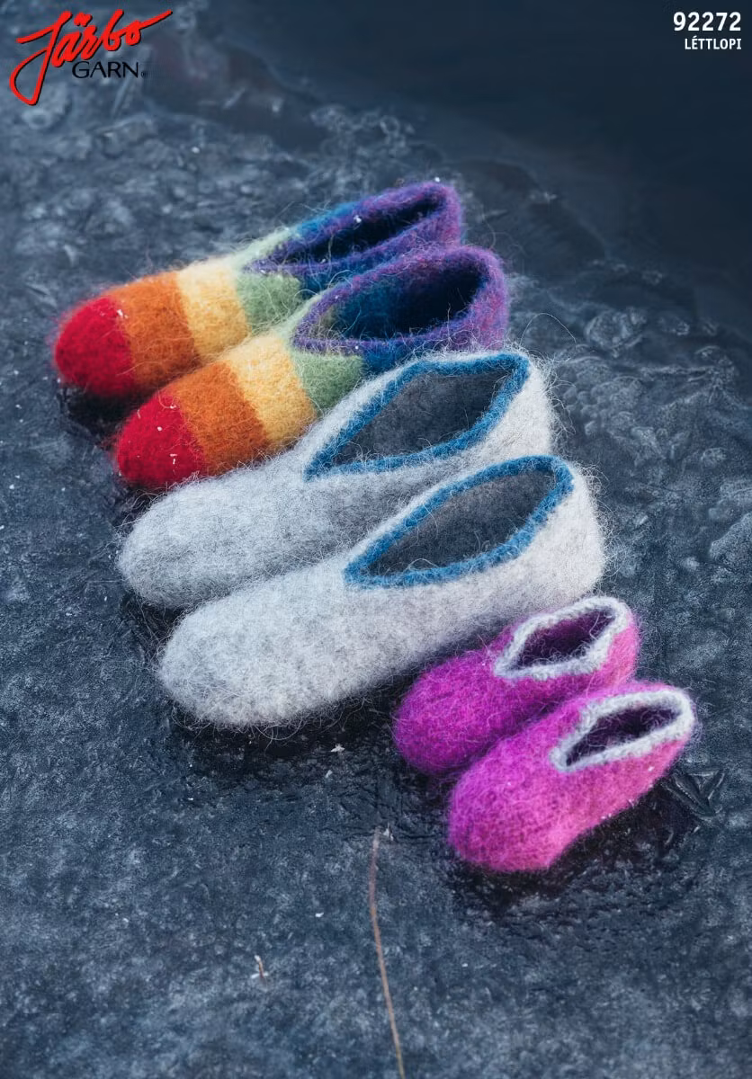 Järbo stickmönster - Tovade tofflor