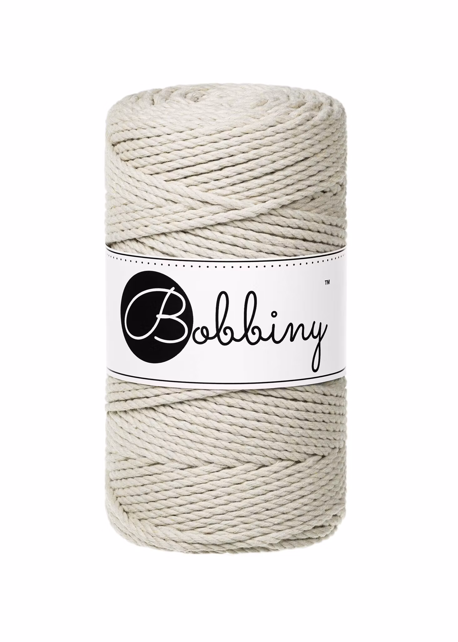Bobbiny 3ply Macrame Rope Regular 3 mm - trippeltvinnat makramégarn