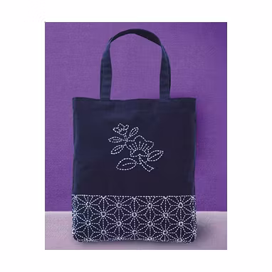 Sashikokit nr 213 - kit för att sy en tygpåse med sashiko
