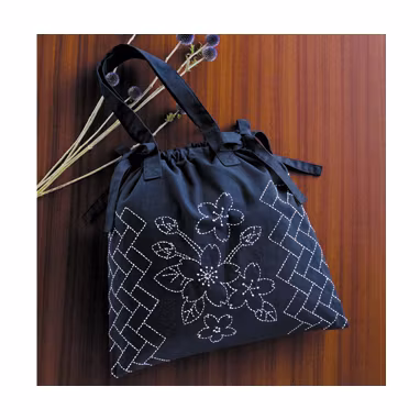 Sashikokit nr 256 - kit för att sy en tygpåse med sashiko
