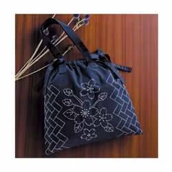 Sashikokit nr 256 - kit för att sy en tygpåse med sashiko