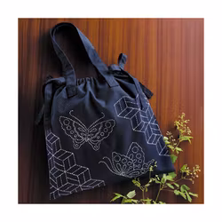 Sashikokit nr 257 - kit för att sy en tygpåse med sashiko