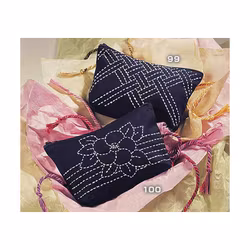 Sashikokit nr 100 - kit för att sy en necessär med sashiko