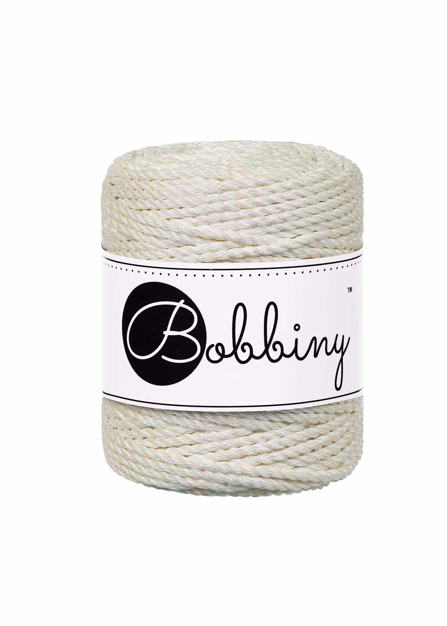 Bobbiny 3ply Macrame Rope Metallic 3 mm - metallfärgat makramégarn