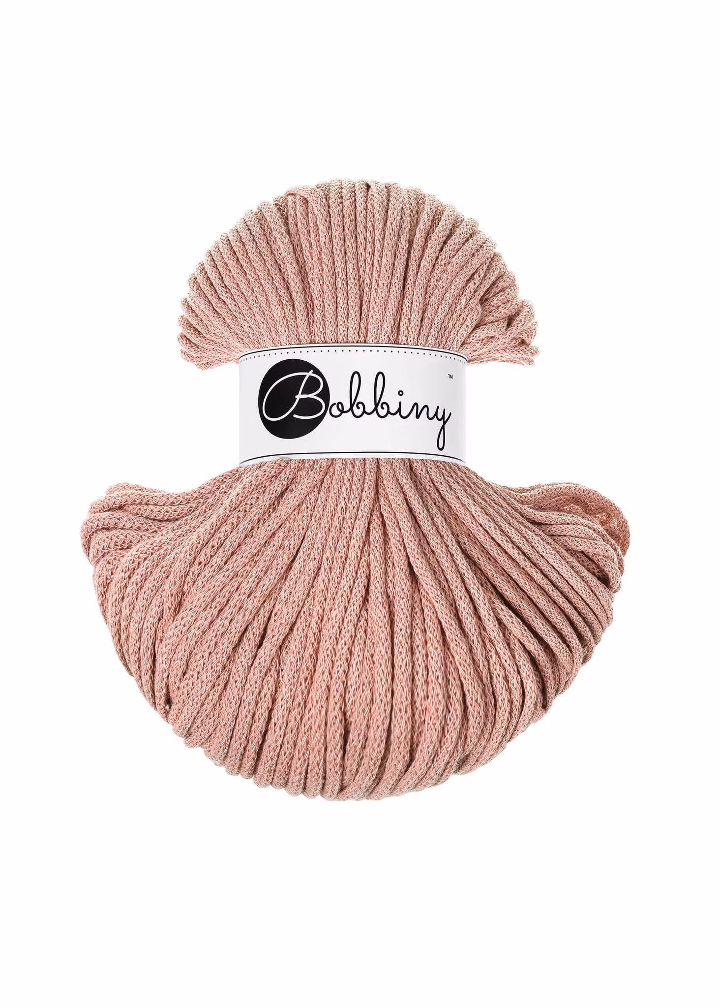 Bobbiny Braided Cord Classic 4 mm - flätat bomullsgarn
