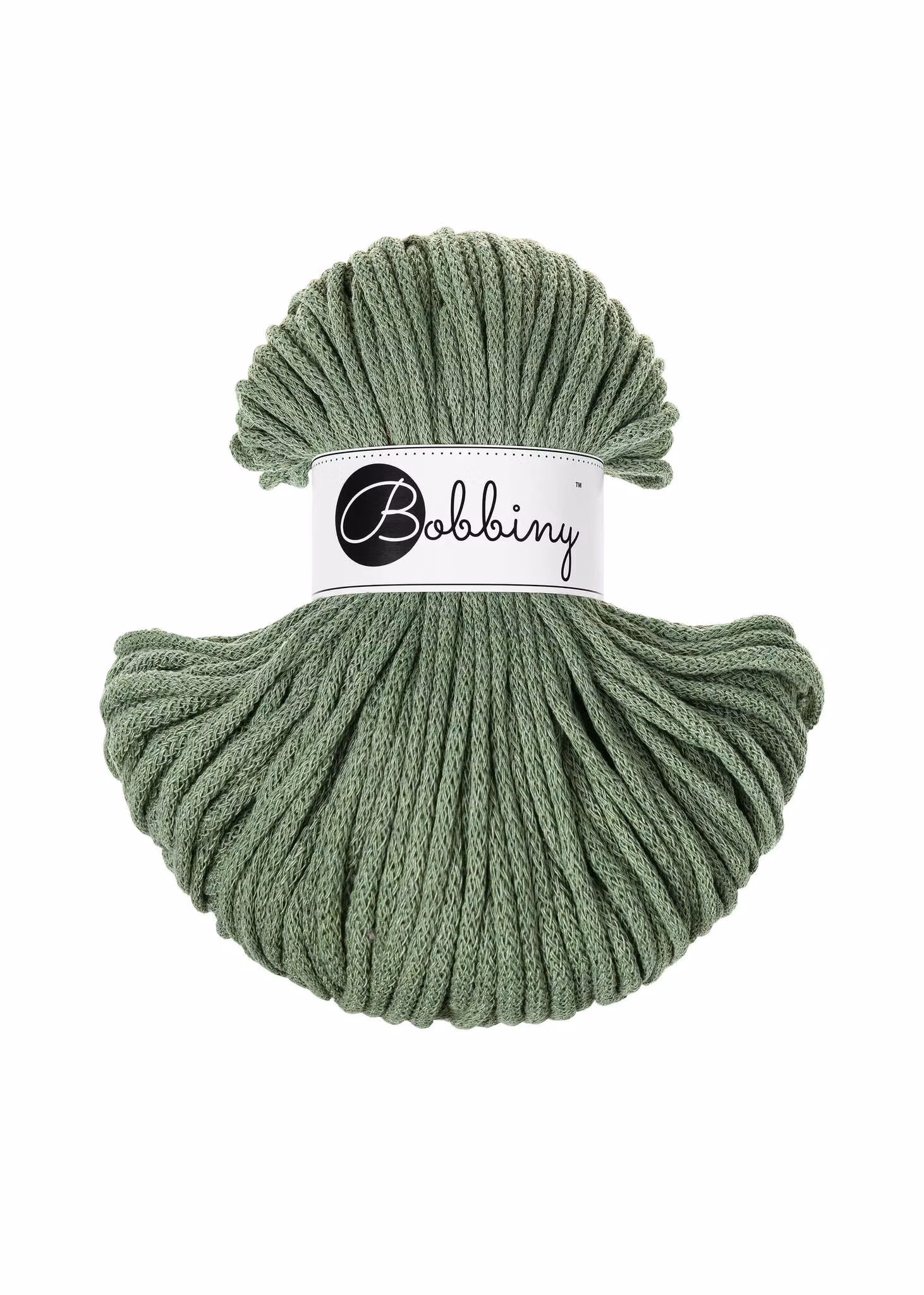 Bobbiny Braided Cord Classic 4 mm - flätat bomullsgarn