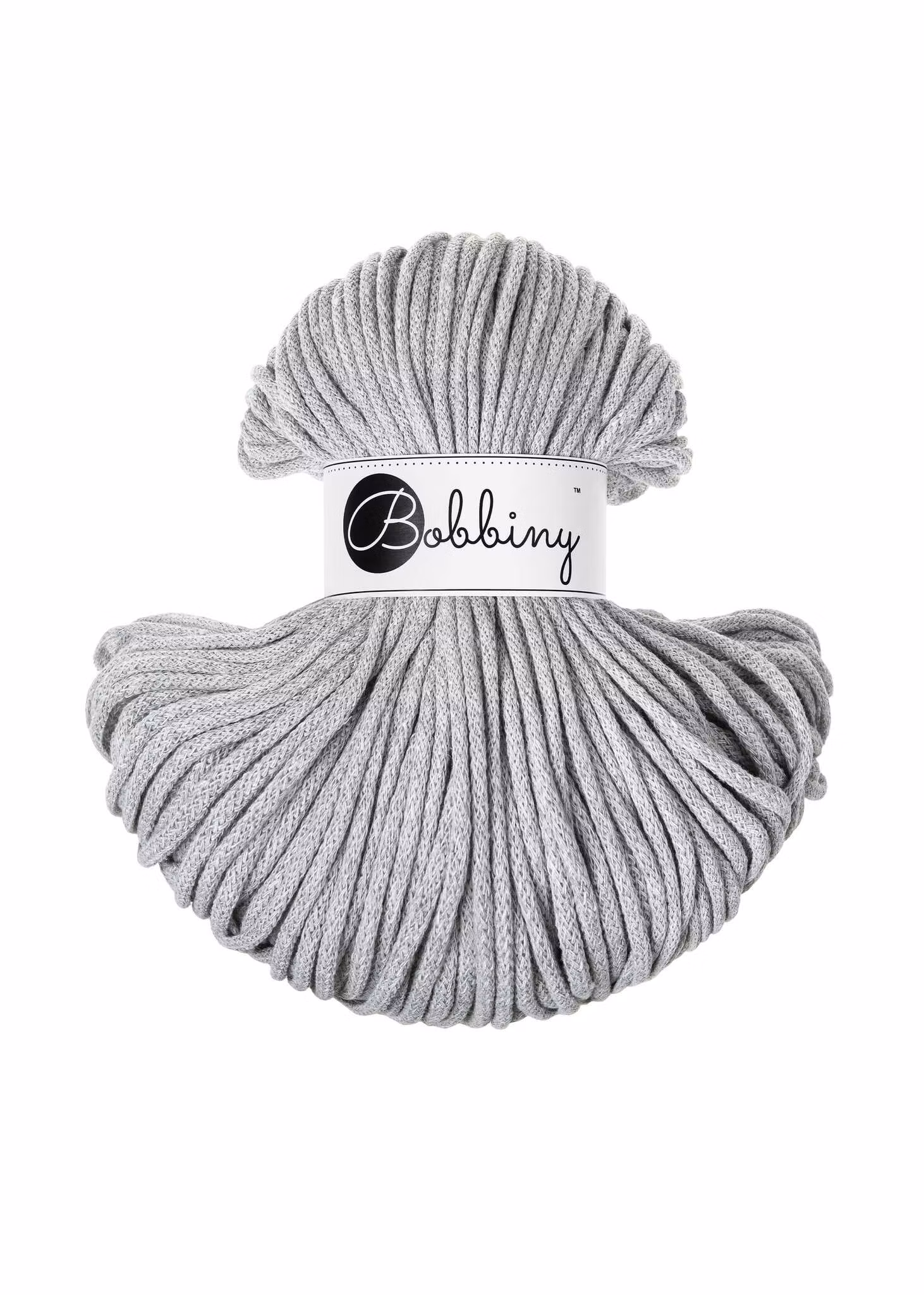 Bobbiny Braided Cord Classic 4 mm - flätat bomullsgarn