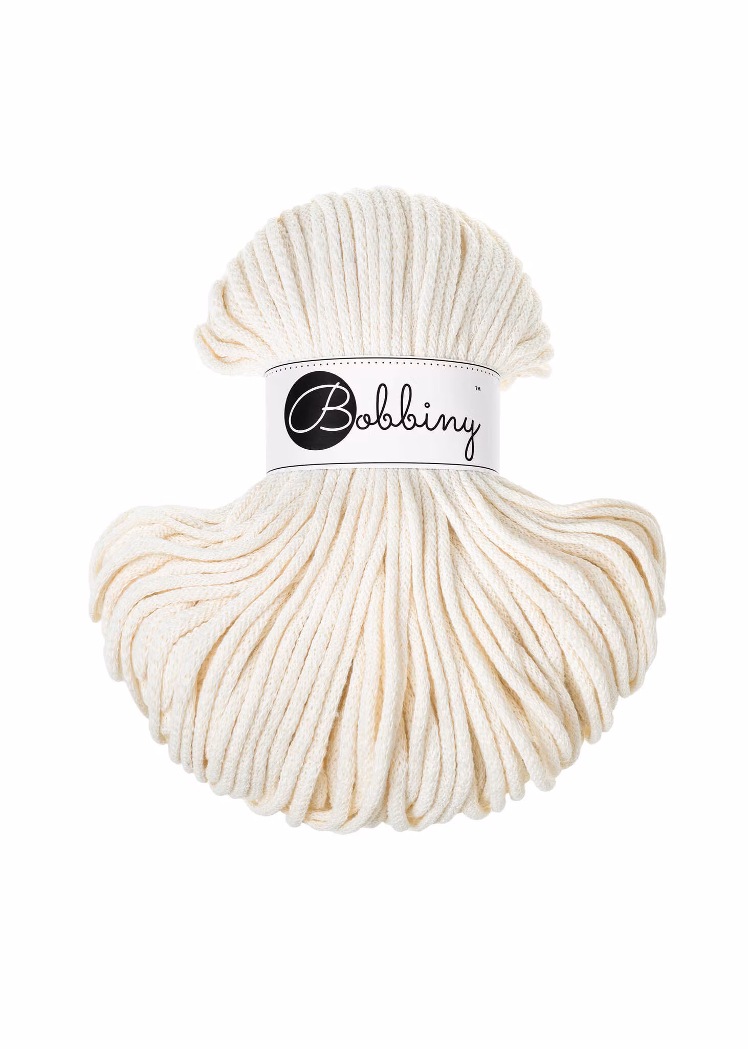 Bobbiny Braided Cord Classic 4 mm - flätat bomullsgarn