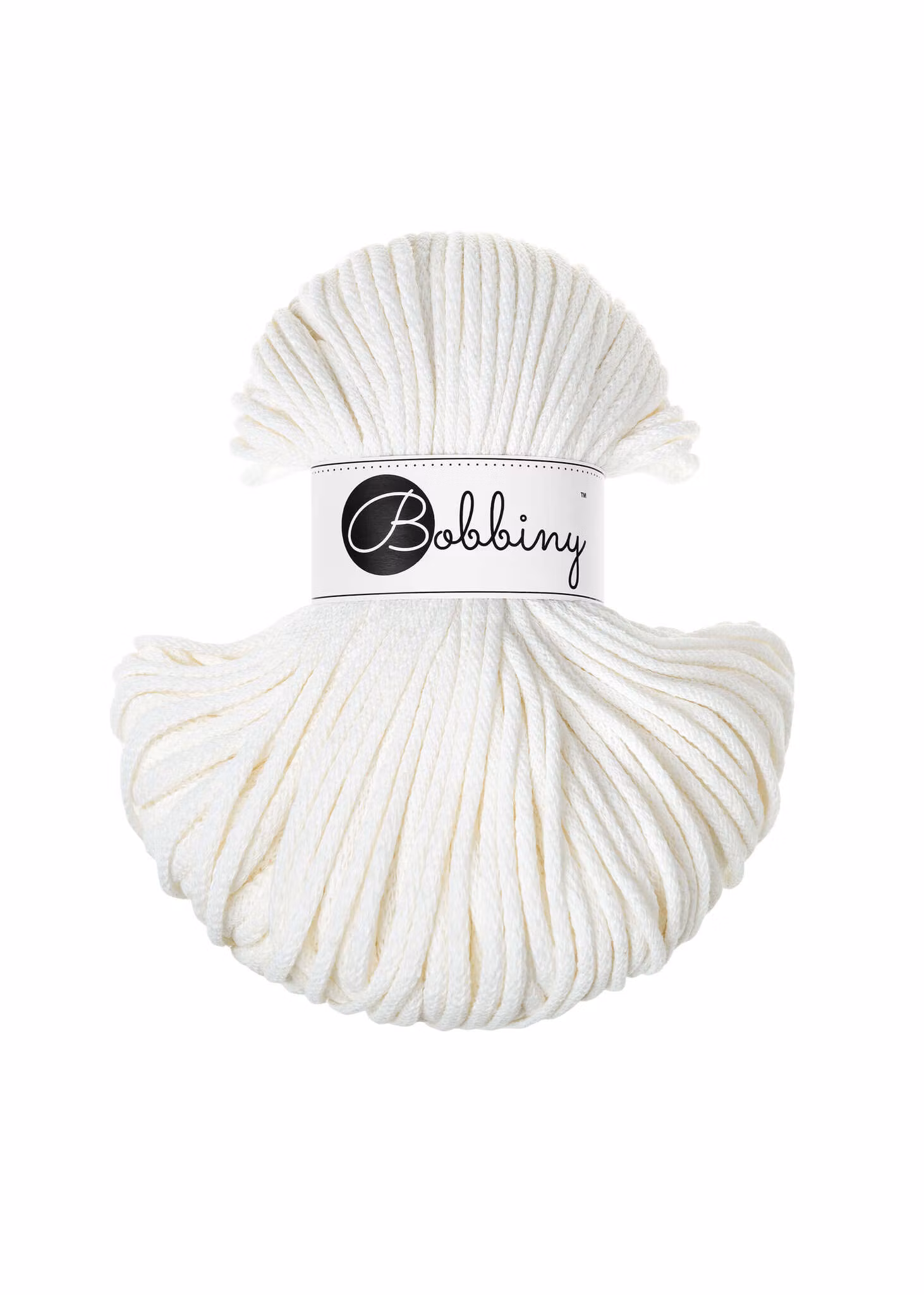Bobbiny Braided Cord Classic 4 mm - flätat bomullsgarn