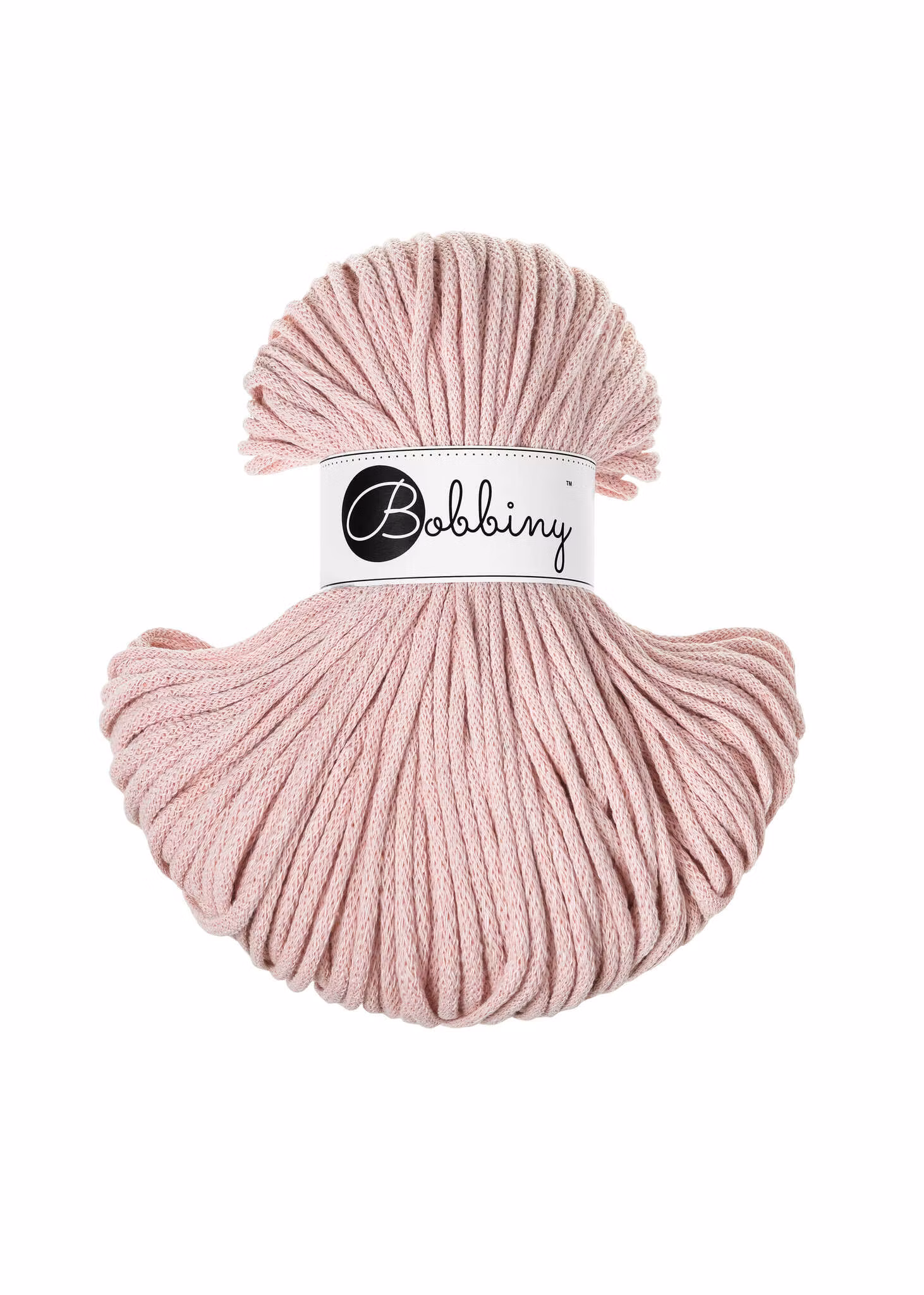 Bobbiny Braided Cord Classic 4 mm - flätat bomullsgarn