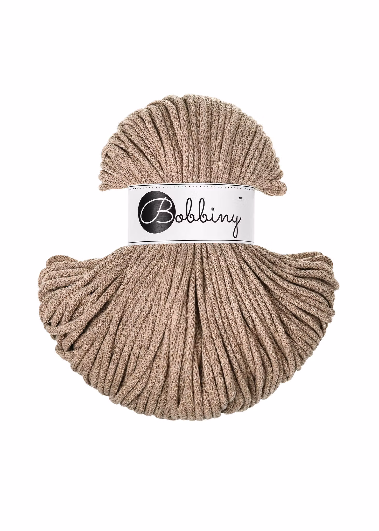Bobbiny Braided Cord Classic 4 mm - flätat bomullsgarn
