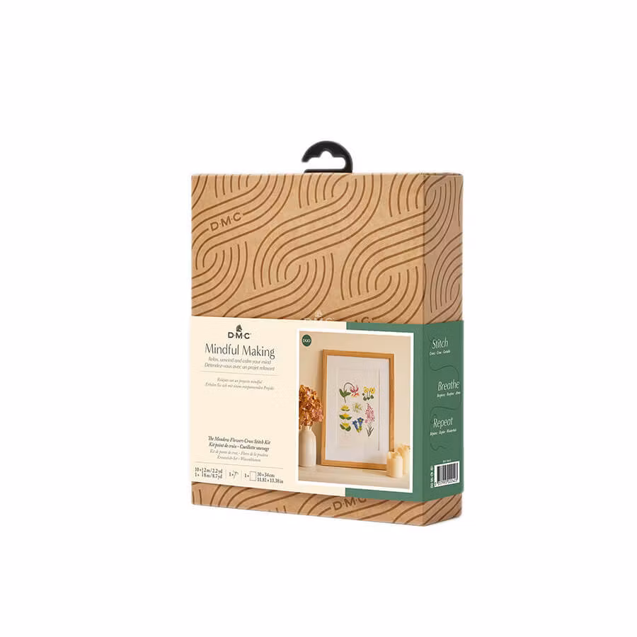 DMC Mindful Making - The Meadow Flowers - kit med korsstygnsbroderi