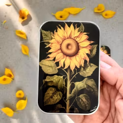 Firefly Notes Sunflower notions tin - Metallask med solros
